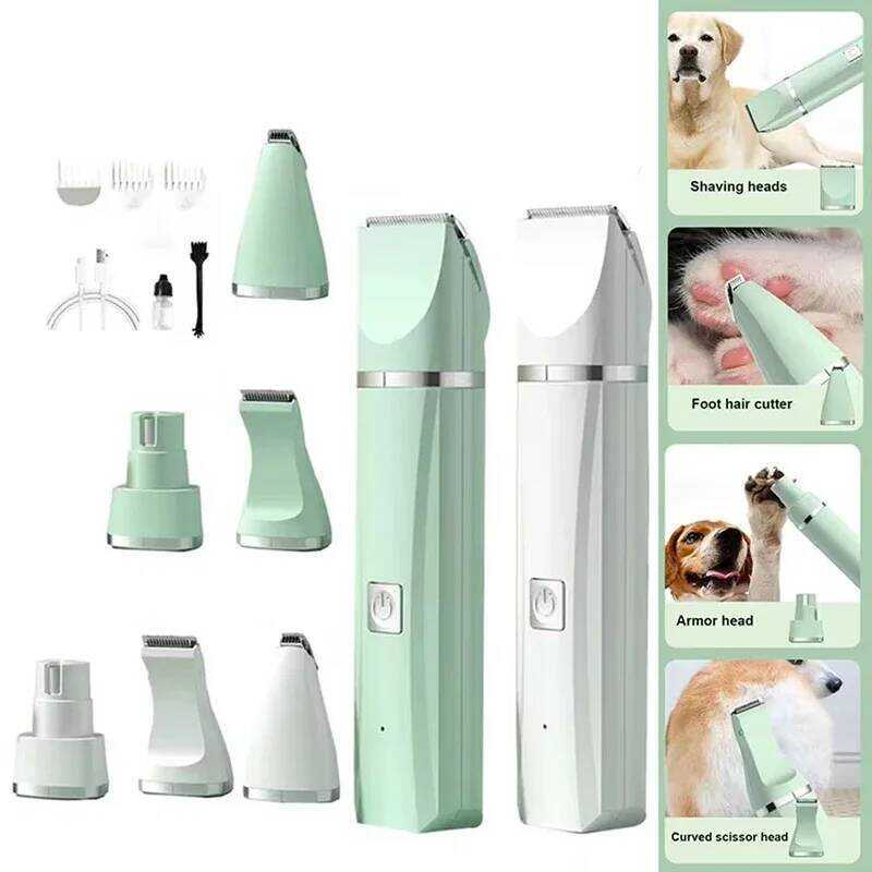 4-in-1 Multi-ftional ไฟฟ้าสําหรับเครื่องโกนหนวดสุนัขไร้สาย pers Trimmers ต่ําไม่มี Pet Grooming เครื