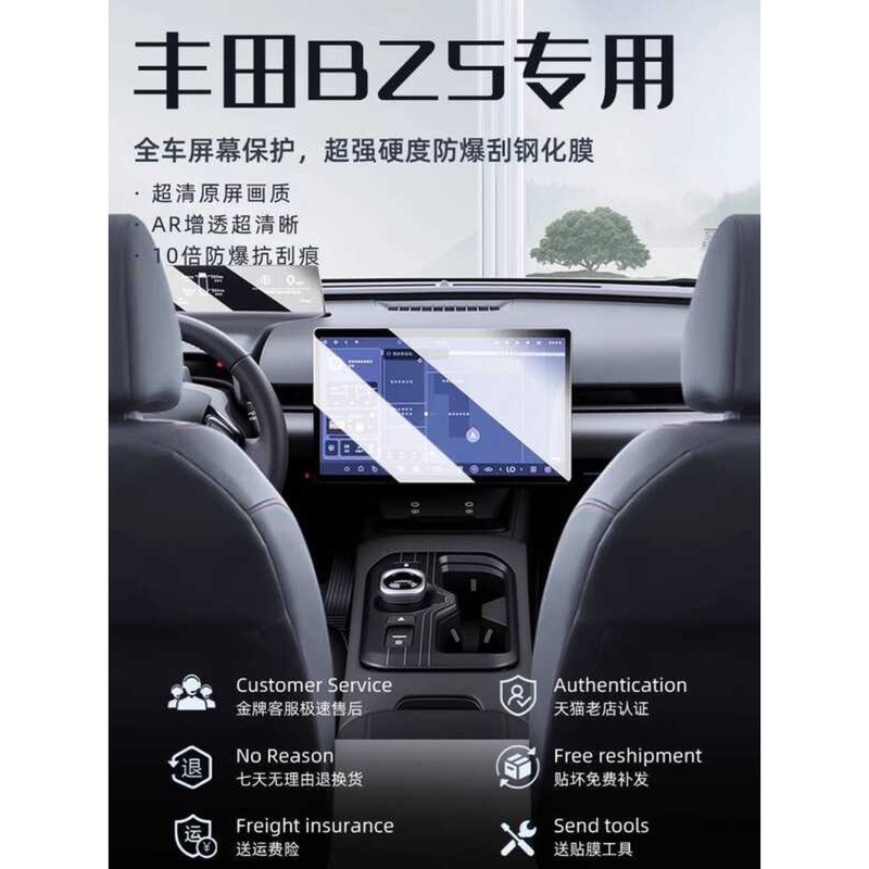 เหมาะสําหรับ โตโยต้า bz5 เซ็นทรัลควบคุมหน้าจอนําทางฟิล์มนิรภัยเครื่องมือภายในฟิล์มป้องกันอุปกรณ์
