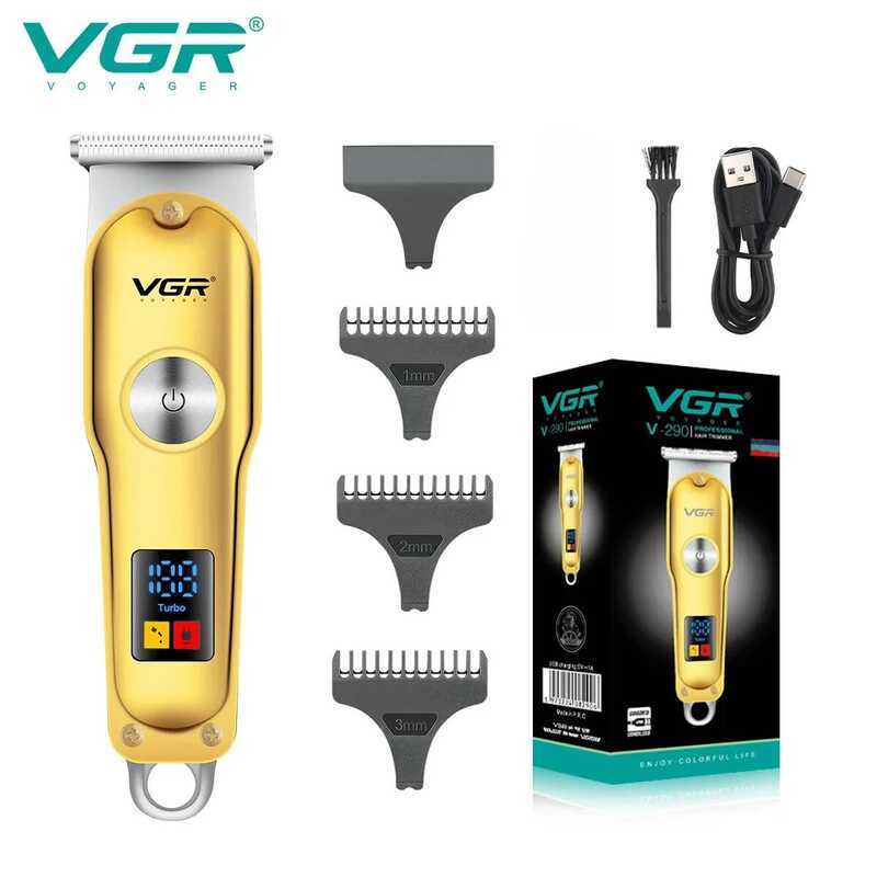 VGR ต่อ Mini Hair Professional Beard Trimmer ไร้สายไฟฟ้า T-Blade Zero ตัด hine V-290