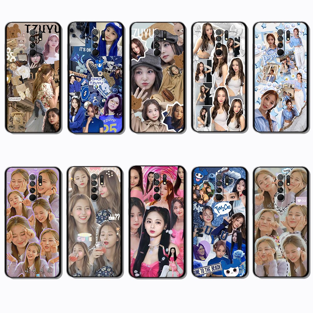 เคสโทรศัพท์สีดําแบบนุ่มสําหรับเคส Xiaomi Redmi 9 Tzuyu