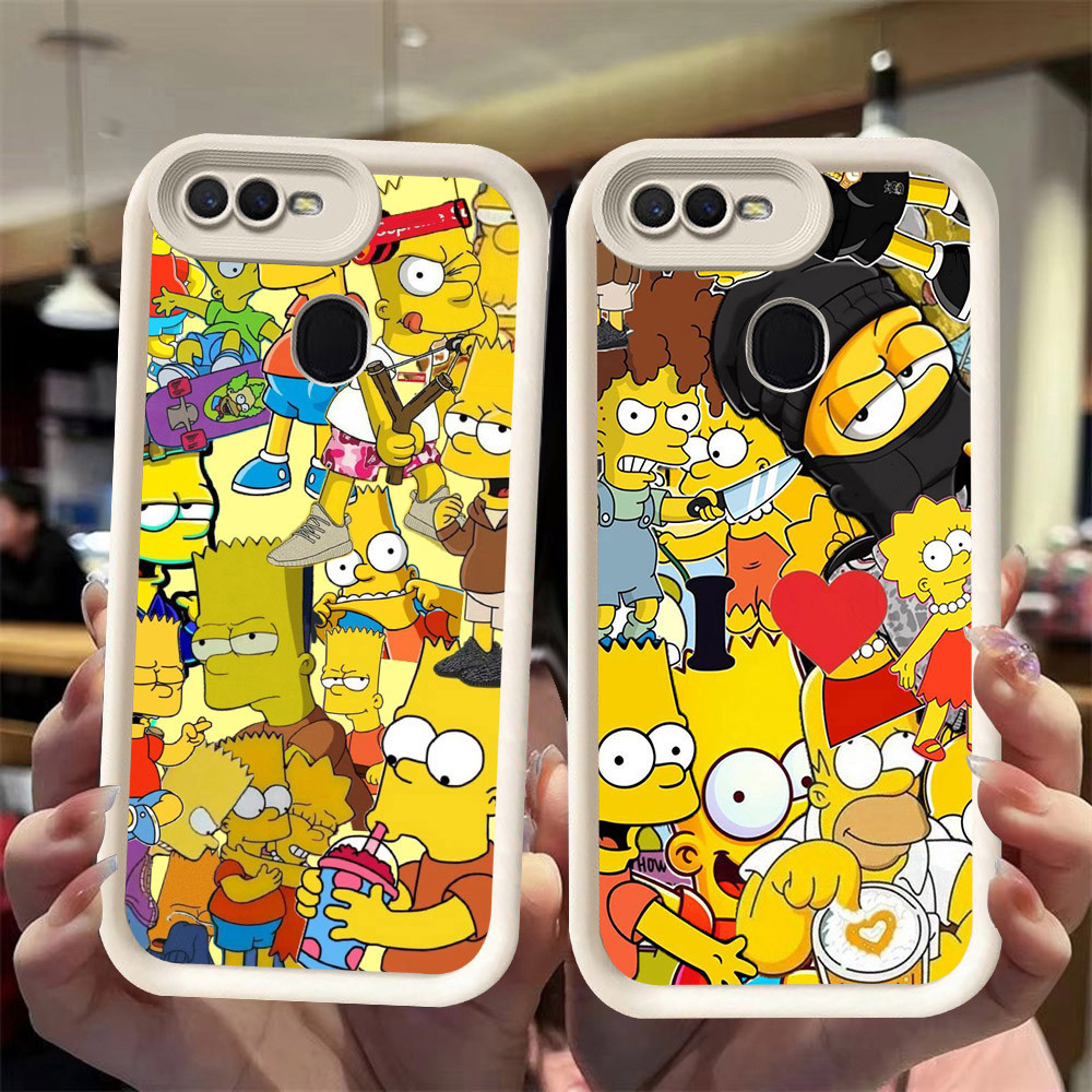 J-36 The Simpson ดำขาวชมพูเคสโทรศัพท์หรับ OPPO A7 A11K A12 A3S A12E A1K A5S A12S AX5S
