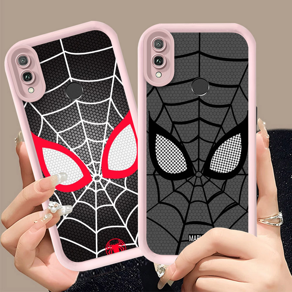 Q-19 Spider-man ขาวดำเคสโทรศัพท์หรับ VIVO Y91C Y91 Y1S Y93 Y95 ปกสีชมพู