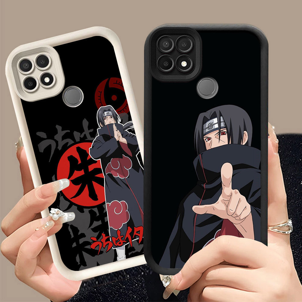 Q-8 Naruto itachi ขาวดำเคสโทรศัพท์หรับ OPPO A54 A15 A35 A16E A15S A16K ปกสีชมพู