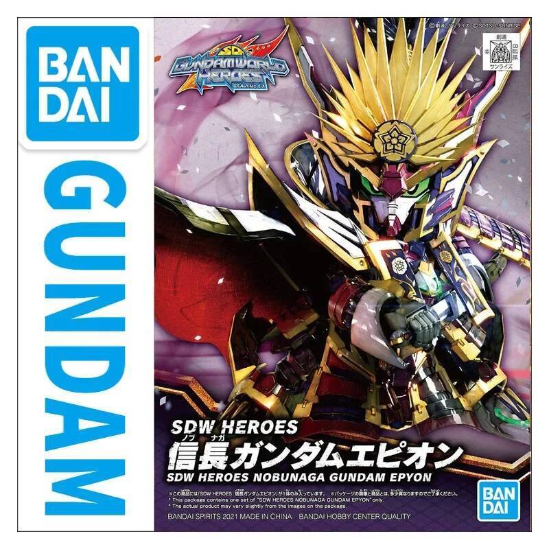 Bandai SD World Heroes 02 Nobunaga Gundam Epyon ประกอบรุ่นอะนิเมะตัวเลขการกระทําตุ๊กตาของเล่นรวบรวมเ