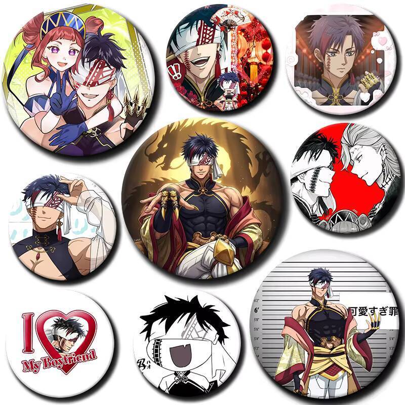 การ์ตูนตัวอักษร Qin Shi Huang ปุ่ม Pin Badge Qin Shi Huang อะนิเมะเข็มกลัด Creative Badge สําหรับกระ