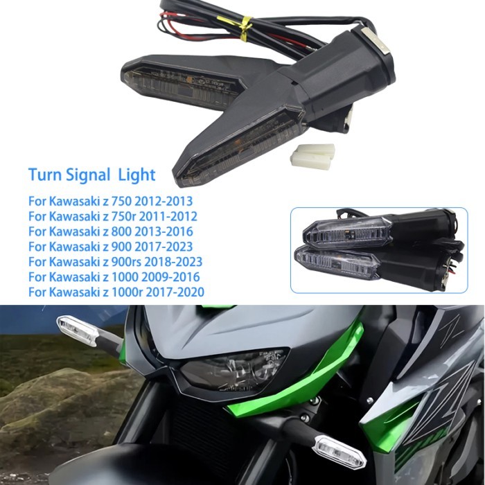 For Kawasaki Z750 Z800 Z900 Z1000 Z750R Z900RS Z1000R Motorcycle Accessories LED Turn Signal Flowin