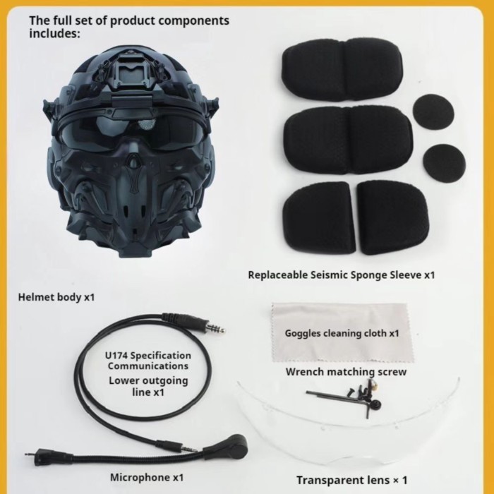 Militar Helmet FAST Helmet Built-in Communication Headset Anti-fog Fan W-Ronin Assault Helmet Detac