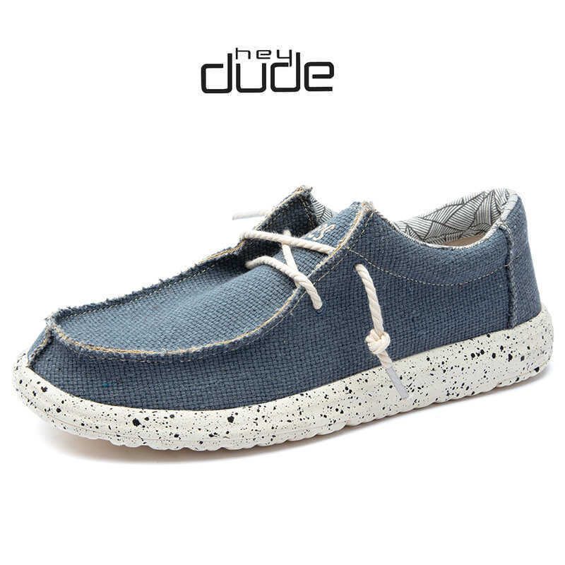HEY DUDE รองเท้าผ้าใบ รองเท้าผ้าย รุ่น รองเท้าผู้หญิง WALLY STRETCH BLUE รองเท้าแฟชั่น รองเท้าทำงาน