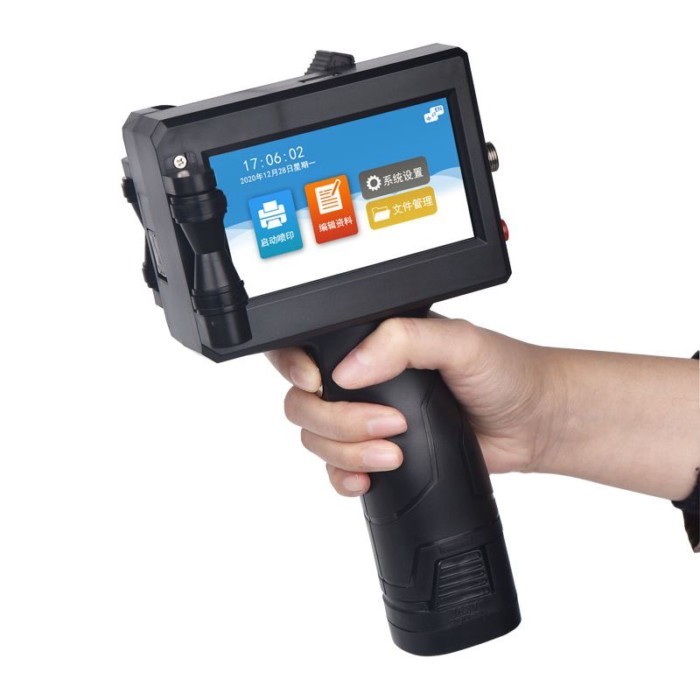 Small Handheld Inkjet Printer Printing Production Date QR Code Barcode Label Packaging Bag Bottle C