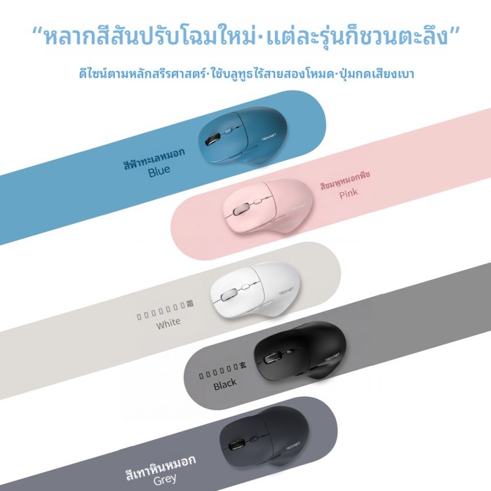 เมาส์ไร้สายน้ำหนักเบาบลูทูธไร้สาย 2.4G แล็ปท็อป Esports สำหรับเล่นเกมแบบมีสาย S076
