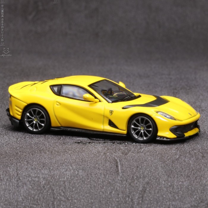 BBR Ferrari Ferrari 812 Competizone Giallo Modena โลหะผสม 1/64 โมเดลรถ