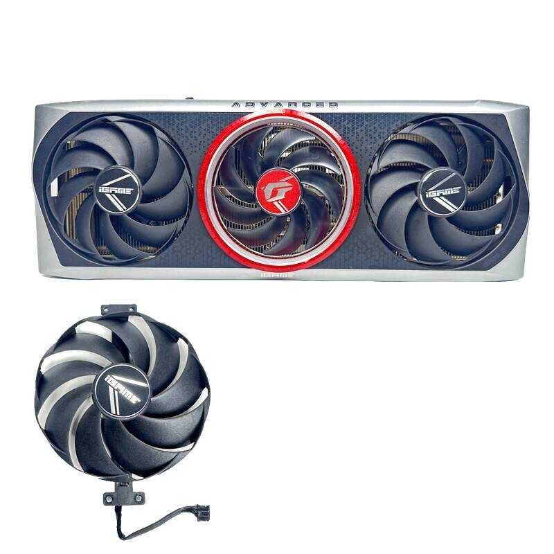 พัดลมการ์ดกราฟิก ADOC สีรุ้ง RTX4080Ti 4080S สีสันสดใส