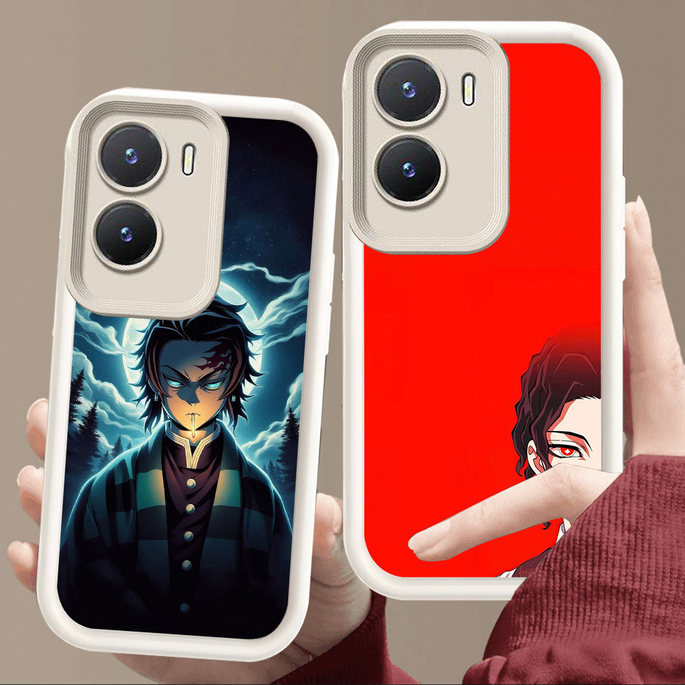 เคสสําหรับ VIVO IQOO Z9 Y15a Y35 Z10 13 Y01 T4 Y55 Y75 Z9X Y22s Y15s Y22 Y56 Y16 5G นุ่มสีขาว E90 De