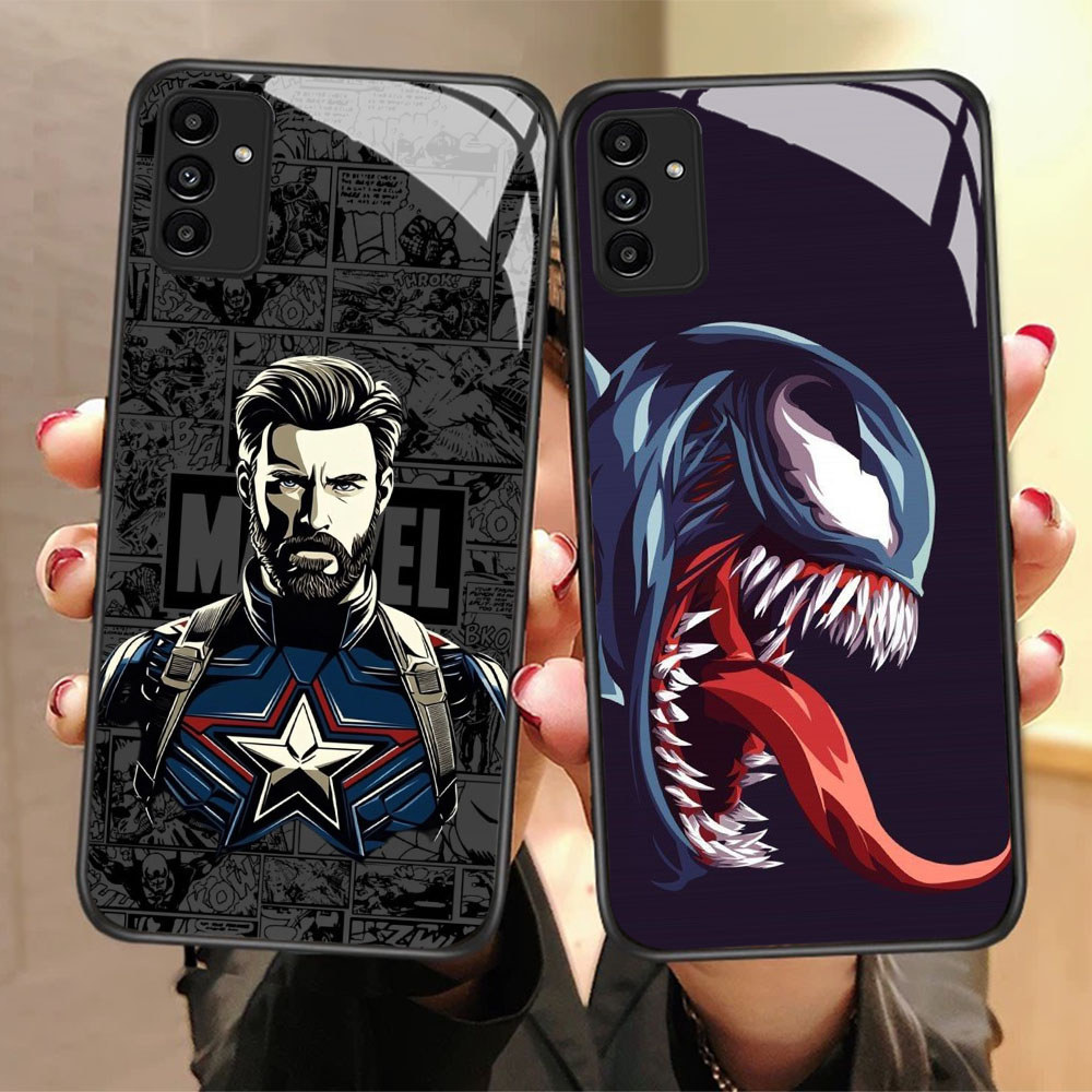 CK-74 Marvel HD Glass Casing สําหรับ Samsung A05S A35 A55 A24 A14 A15 A04S A34 A25 M15 A54 S21 FE Pl