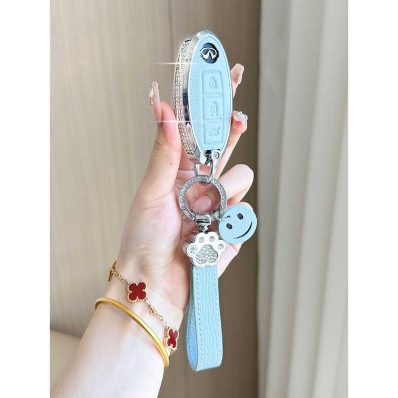 เหมาะสําหรับ Infiniti Key Cover qx50/qx60 High-End Ladies q50l/qx80 Diamond-Studded Metal Car Shell 