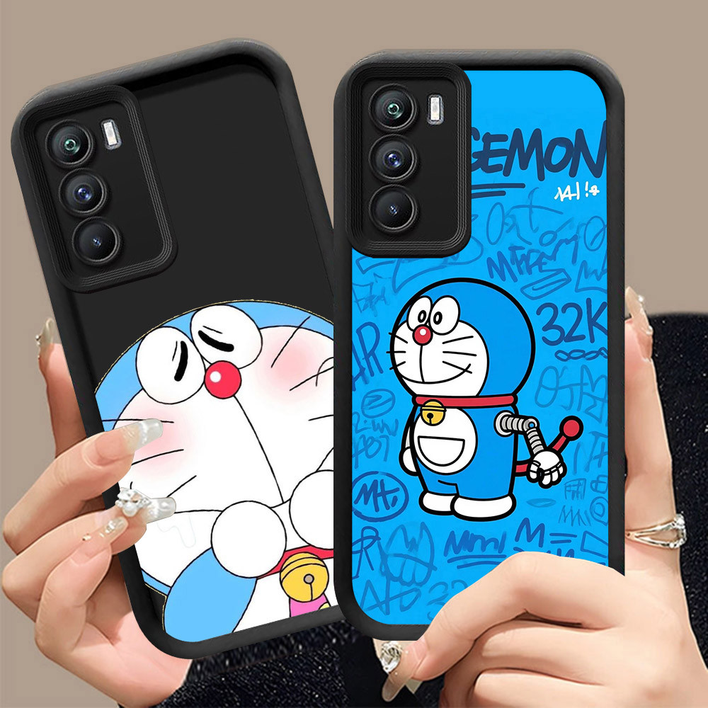Q-27 Doraemon ขาวดำเคสโทรศัพท์หรับ Realme C75X C75 14X C73 5G ปกสีชมพู