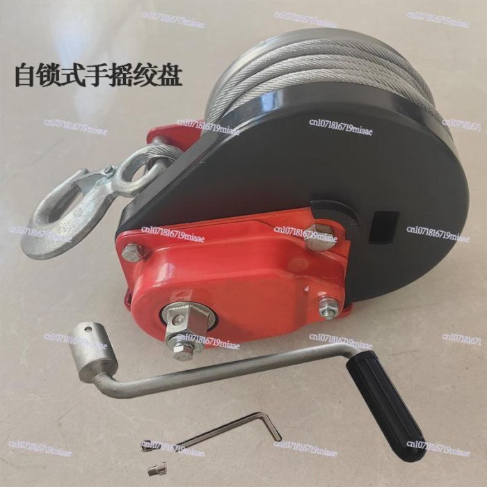 Self-locking hand winch Heavy duty winch, small winch lifting crane Two-way self-locking hand winch