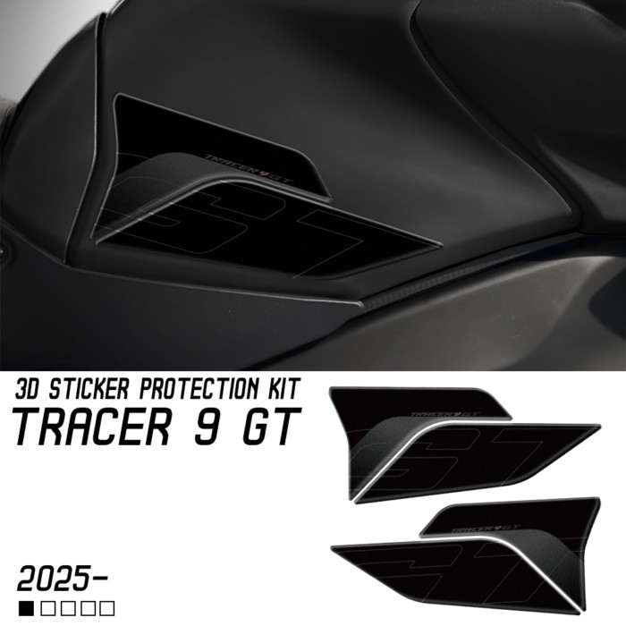 Tracer 9 GT 2025 Accessories 9GT Ceramic Ice- Motorcycle 3D Epoxy Decal Tank Pad Prot