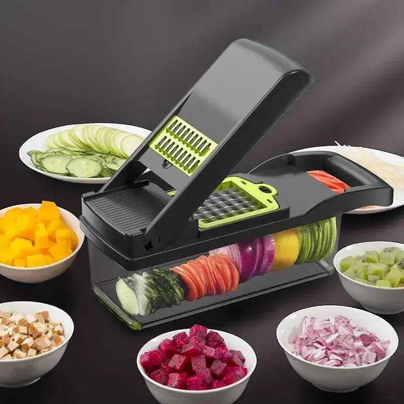 C 1Set 13 In 1 Multifunctional Vegetable Chopper Grate Food Handle Food Chopper Vegetable Slicer Di