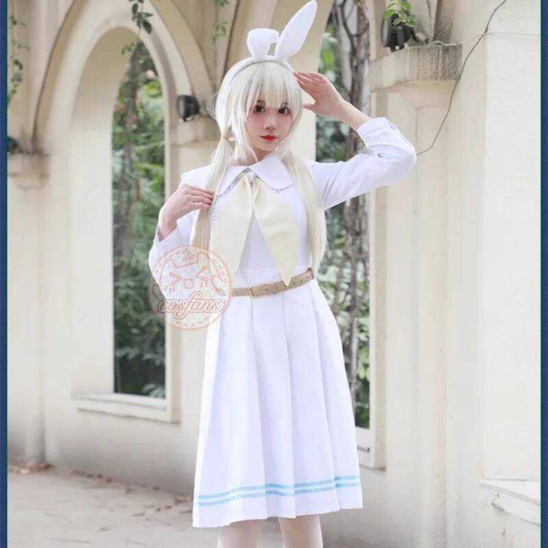 G Anime Beastars Rabbit JK Uniform White Dress Haru Cosplay For Woman Girls Hallowmas Party Costume