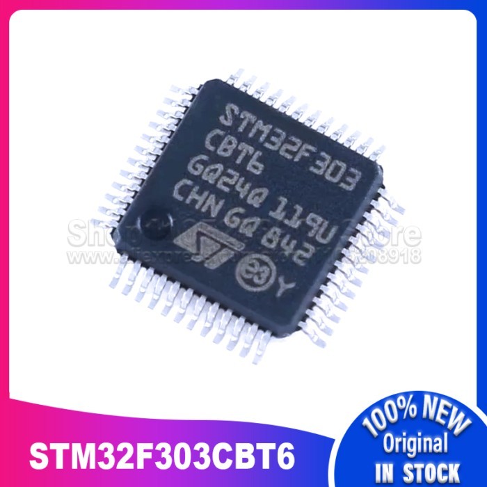 10PCS/LOT  STM32F303CBT6 STM32F303 CBT6 LQFP48 MCU de 32 bits ARM Cortex M4 72MHz 128kB  100% New S