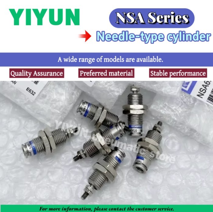 1PC Mini Pneumatic Needle Cylinder NSA6X5-N NSA6X10-N NSA6X15-N NSA10X5-N NSA10X10-N NSA10X15-N NSA