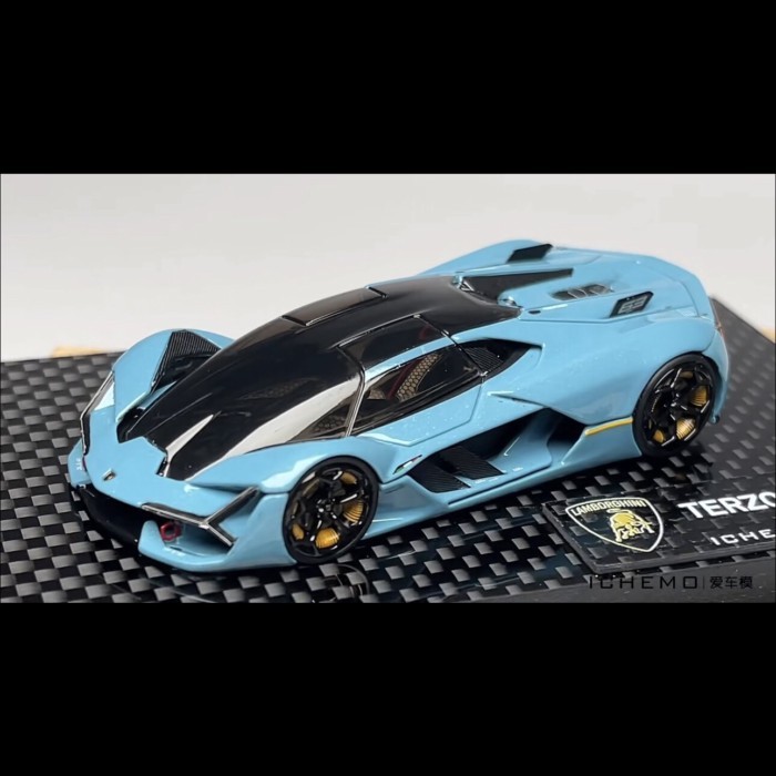 2025 HEC North Exhibition Limited 1: 64 โมเดลรถเรซิ่น Pantheom Pantheom Three Millennium Blue
