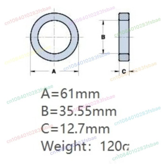 FT-240-43American RF Ferrite Magnetic Ring Shortwave Antenna Balun Magnetic Core