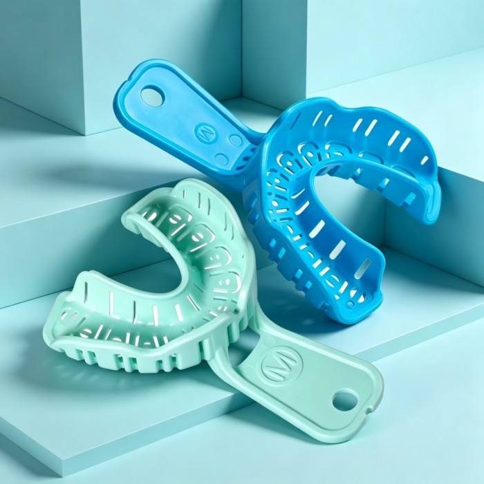 JINGT Disposable Dental Implant Tray Alginate & Silicone Rubber Impression Material Denture Instrum