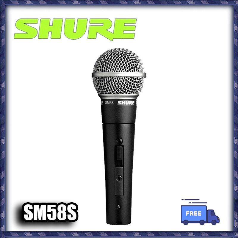 Shure SM58S ไมโครโฟนเสียงพร้อมสวิตช์เปิด/ปิด (SM-58S / SM-58 / SM58)