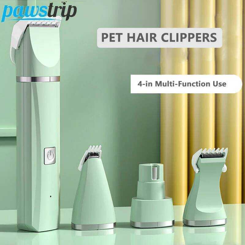 4-in-1 Multi-ftional pers Professional Dog Hair Trimmer เครื่องบดเล็บแมวเครื่องโกนหนวดไฟฟ้า Pet Groo