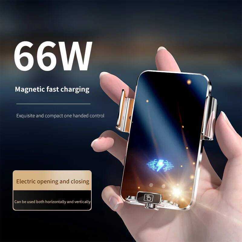 C MAX 66W Magtic Car Pho Holder 15W Fast Wireless Charger Infrared Induction Touch Sensing Mobile P