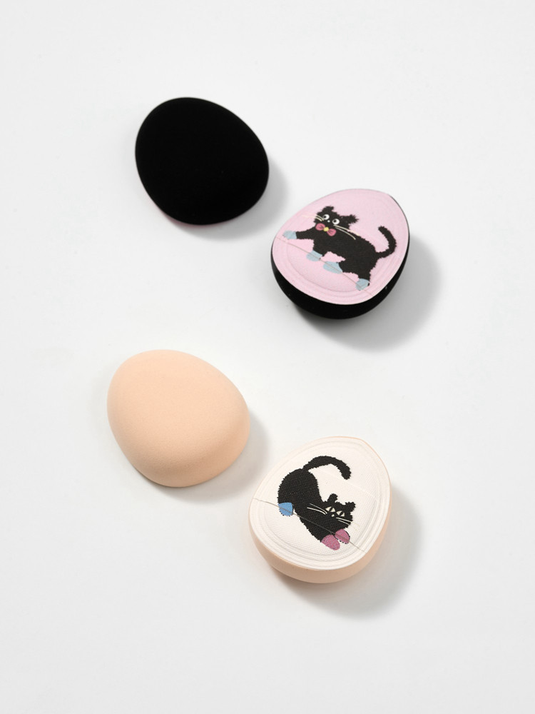 Star Puff Drum Mini Marshmallow Puff 4 ชิ้นคอนซีลเลอร์ Blush Super Q Elastic Thumb Cushion Puff
