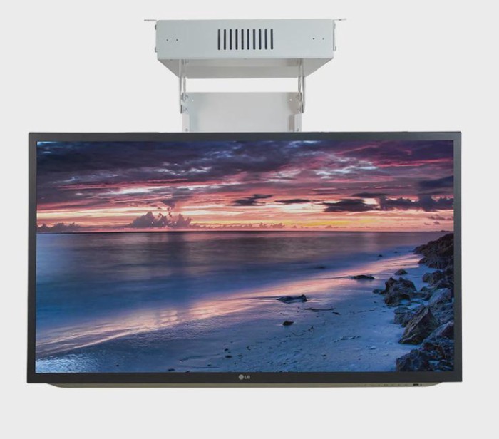 75 Inch Ceiling Hidden Tv Mount Brackets Automatic Flip Down Motorized   Lift