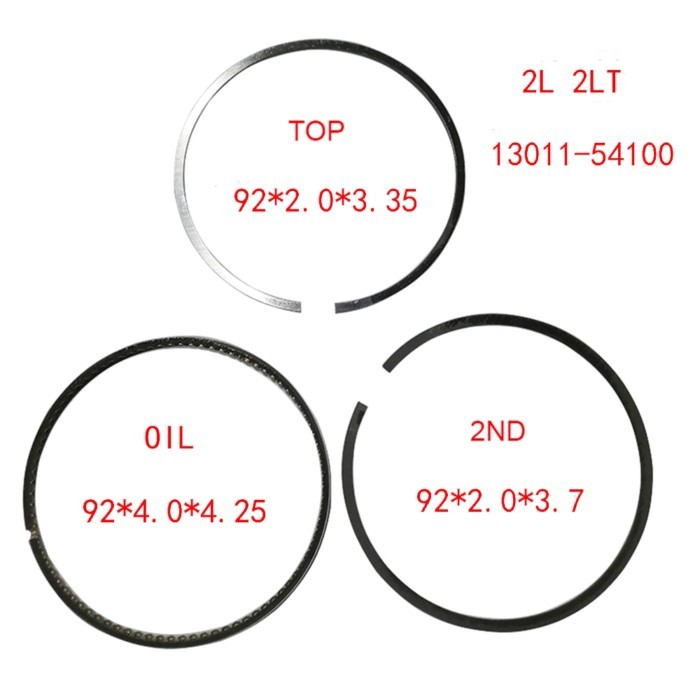 Engine Piston Ring 2L 2LT 2*2*4 STD 35867 92MM 13011-54100 For Toyota Mark II Land Cruiser Hilux Hi
