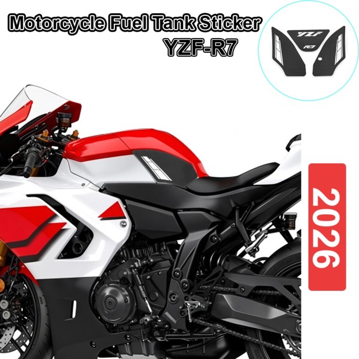 Anti-Slip Fuel Tank Pad Decal Wear-Resistant Tank Protector Sticker For Yamaha R7 YZF R7 YZFR7 2026