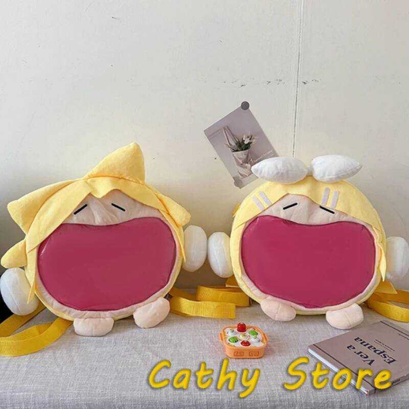 u Rin Kagamine Len Shoulder Anime Peripheral Kawaii Cosplay Transparent Storage Backpack Girls Gift