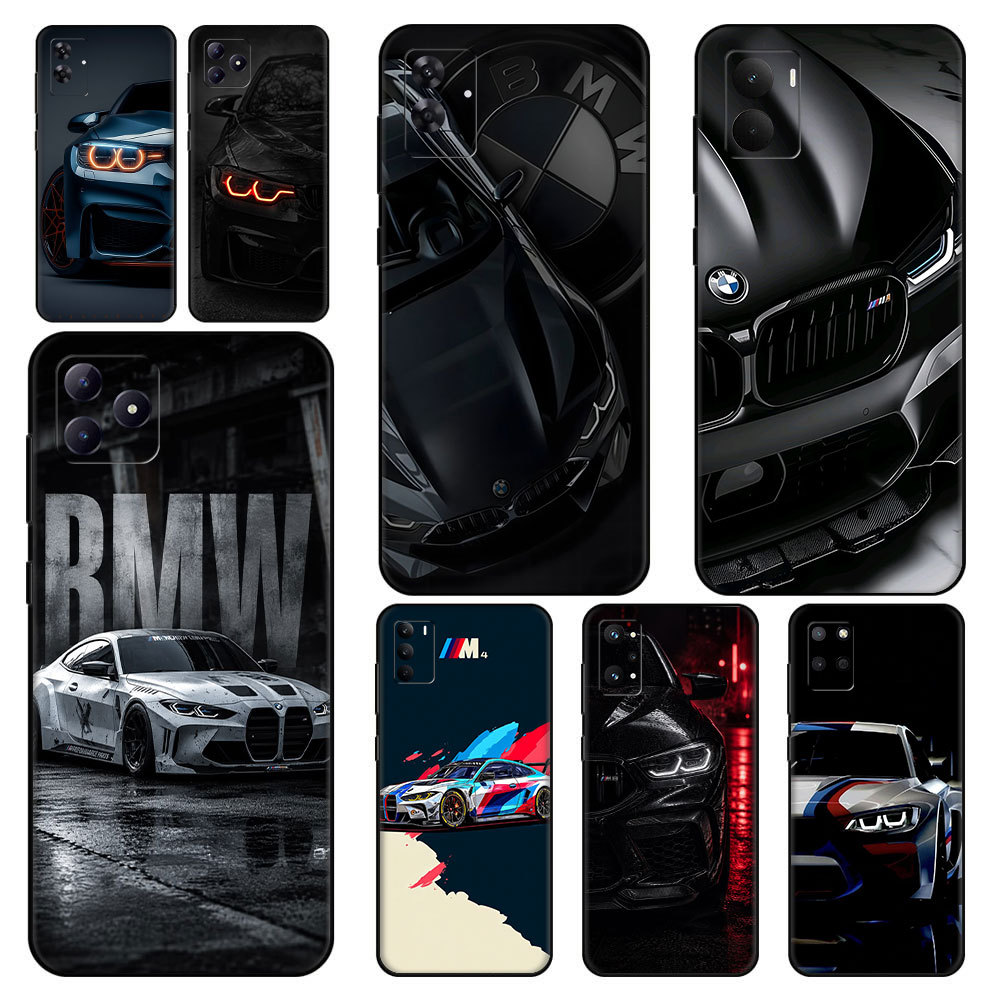 Cool M4 รถสปอร์ตมีสไตล์ ^AP-6 สําหรับ Realme 3 Pro 5i 5 s 8 Pro Q 6i 7i ความเข้ากันได้ TPU เคสโทรศัพ