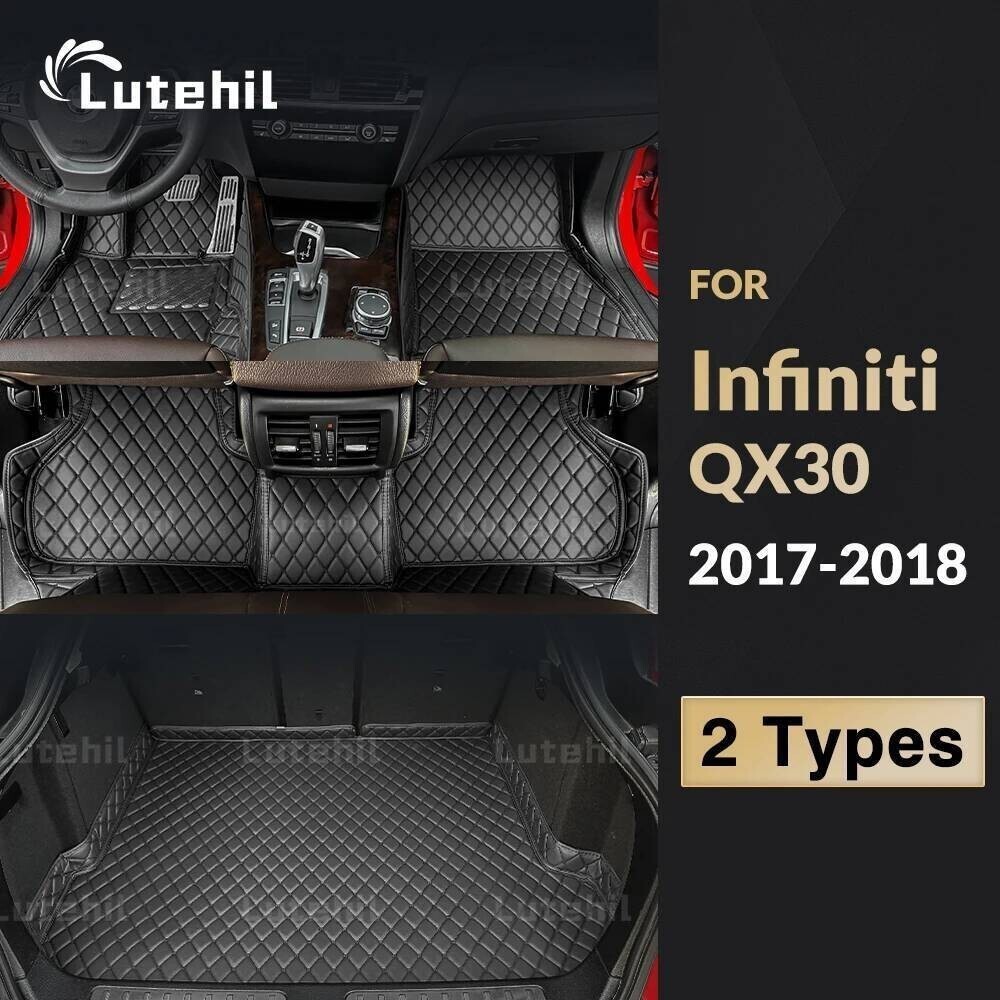 พรมปูพื้นรถยนต์สําหรับ Infiniti QX30 2017 2018 พรมปูพื้นรถยนต์แบบกําหนดเอง แผ่นรองฝ่าเท้าอัตโนมัติ ผ