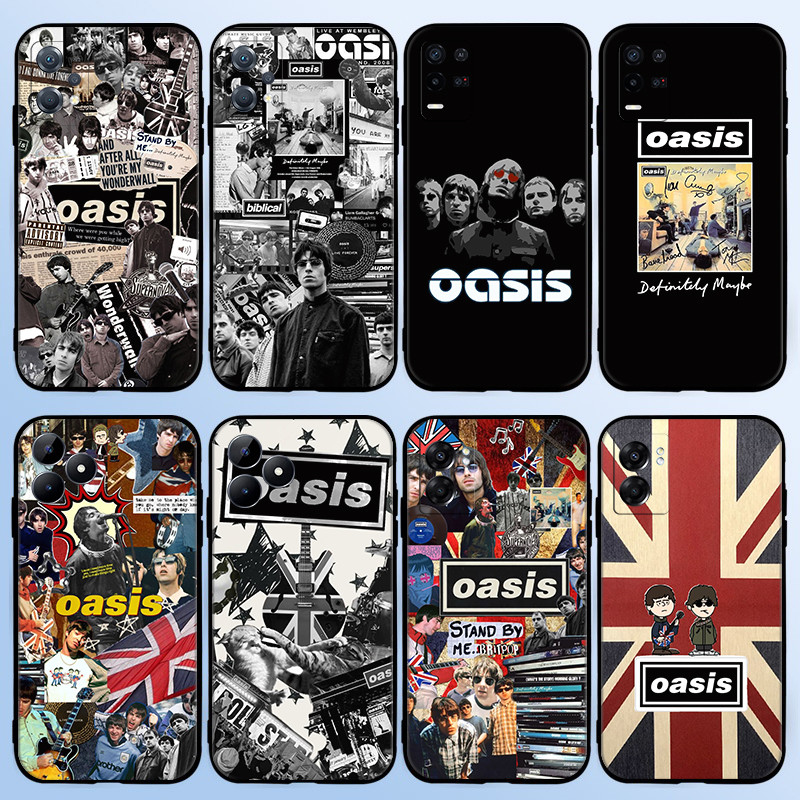 สําหรับRealme 3 5 6 7 8 Pro 5i 5s Q 6i 7i Oasis 8Y16 นุ่มสีดําTPUเคสโทรศัพท์
