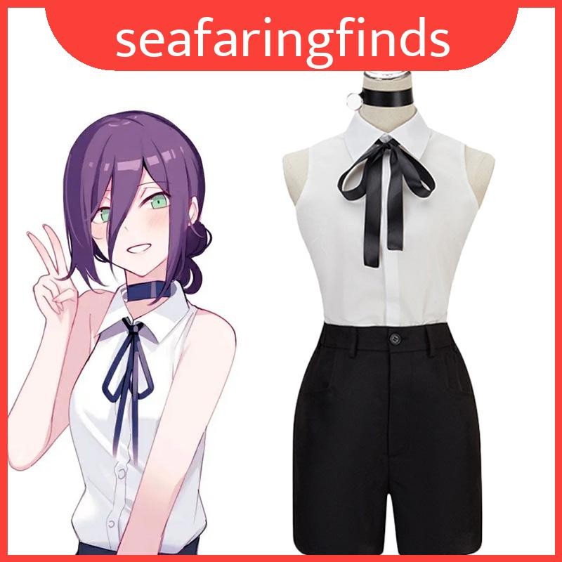 Elegant Anime Chainsaw Man Reze Cosplay Costume ผ้าระบายอากาศดี เหมาะสำหรับการเฉลิมฉลองคาร์นิวัล