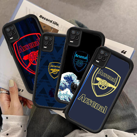 RK2 A-Arsenal-FC Hp ชุบปลอกสําหรับ Realme Reno A77s A96 F21S 9i A76 7 A3 A57s 8Z F21 A3X C31 A36 A77