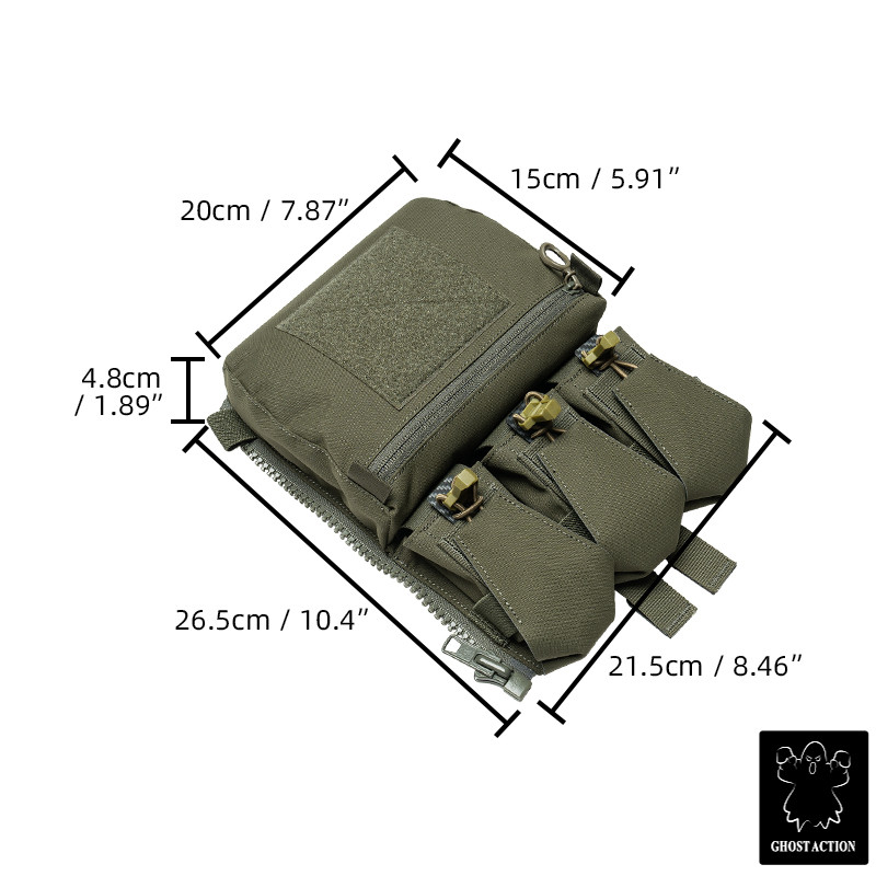 กระเป๋าเป้สะพายหลังน้ำหนักเบาทลายสไตล์ปฏิบัติสำหรับเสื้อกั๊ก FERRO และ Triple Mag - รูปที่ 5
