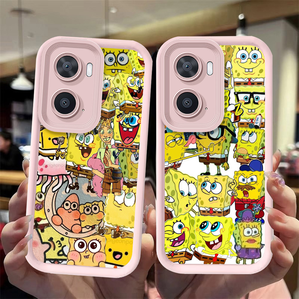 J-22 Spongebob ดำขาวชมพูเคสโทรศัพท์หรับ VIVO Y15S Y02S Y15A Y16 Y01A Y01 IQOO Z7i