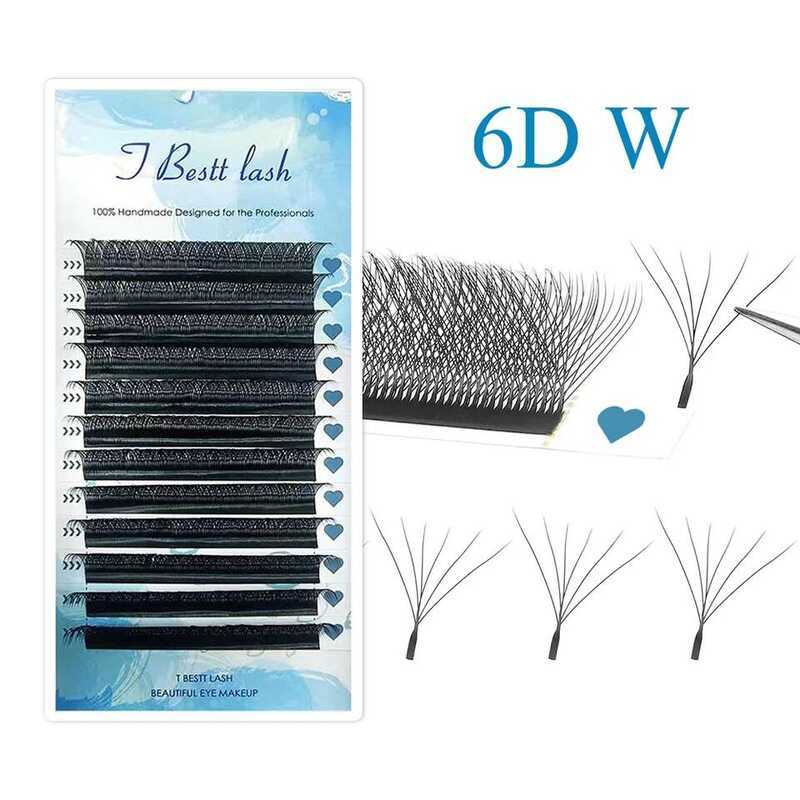ขนตาปลอม Tbestt 6DW Shape Lashes YY สำหรับต่อขนตาแบบวอลลุ่ม 5DW Cilia และ Brazilian Volume Mink YY C
