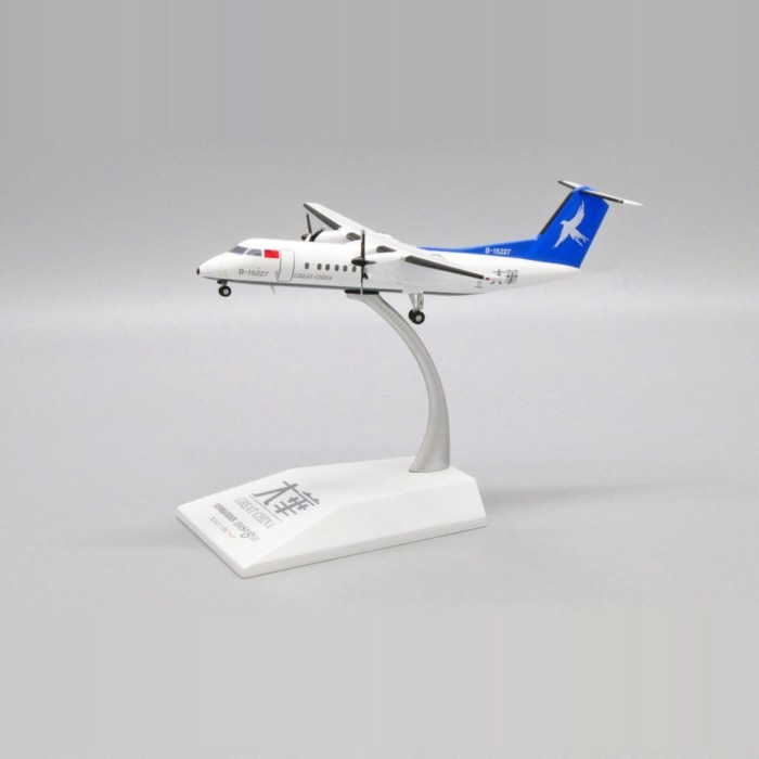 พร้อมสต็อก JC Wings 1: 200 ไต้หวัน Dahl Airlines Dash 8-Q300 Chongba B-15227 Alloy Out of Print Mode
