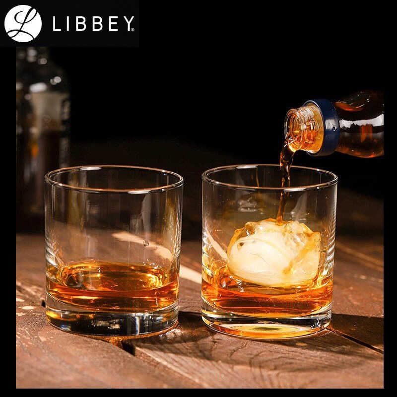 Libi Chicago Series แก้ววิสกี้คลาสสิกแก้วน้ําตรงแก้วร้านอาหารไวน์ตะวันตกแก้วกลม