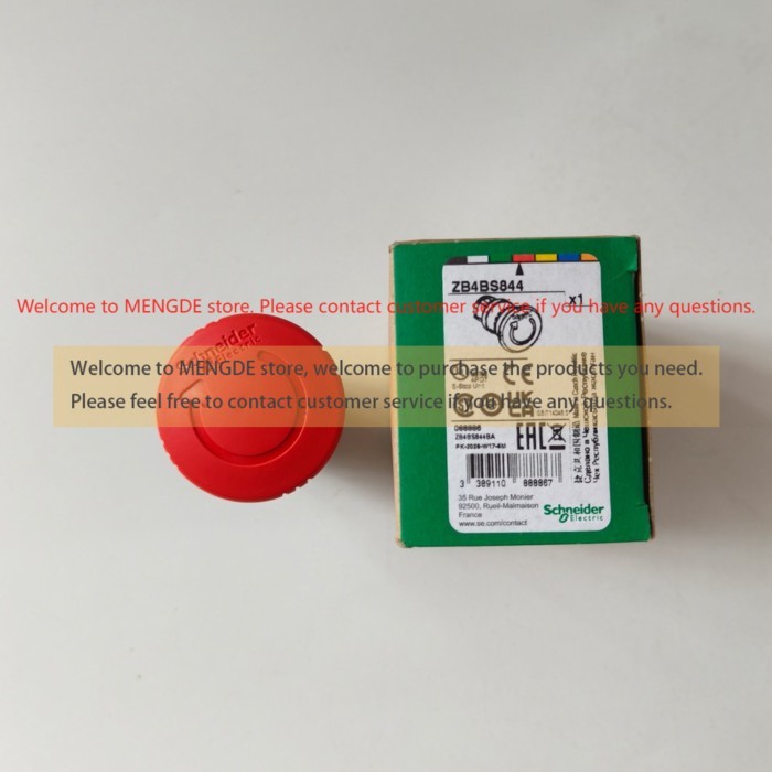 1PCS Schneider ZB4BS844 Emergency Stop Button Red Mushroom Head Locking Rotation Reset New Original