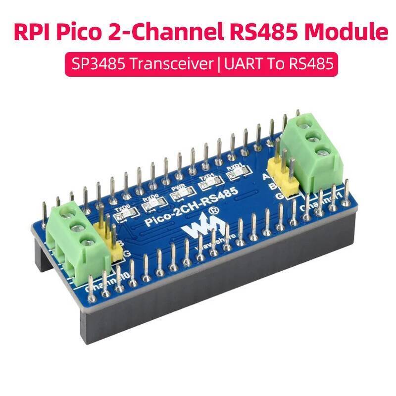 Raspberry Pi Pico 2-Channel RS485 โมดูลสําหรับ RPI Pico SP3485 ตัวรับส่งสัญญาณ UART ถึง RS485 ไฟแสดง