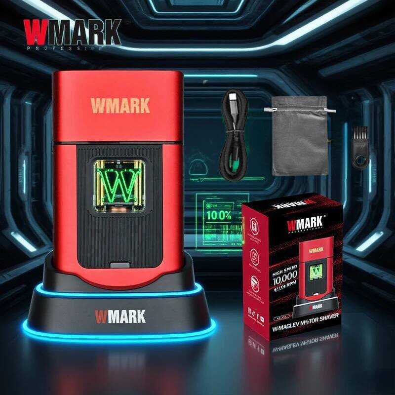 WMARK Professional Beard Trimmer ไฟฟ้า 10000 RPM Vector มอเตอร์มีดโกนโกนหนวด hine เครื่องโกนหนวดโลหะ